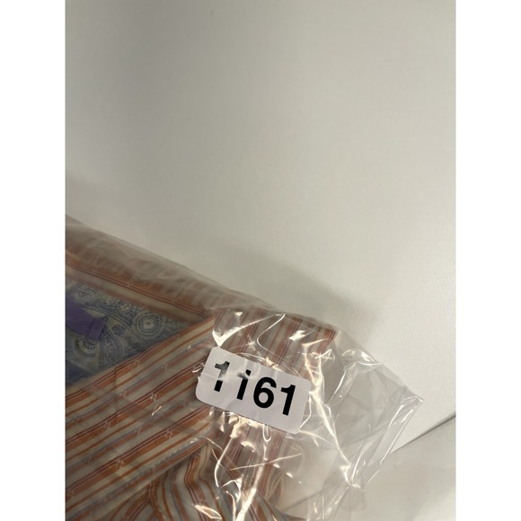 Tommy Bahama Shirt Island Crafted Mens Medium Cotton‎ Orange White Gray Striped - Picture 15 of 15